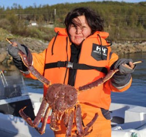 Anna with a King Crab