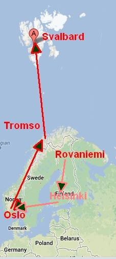 From North to the Arctic through the South
