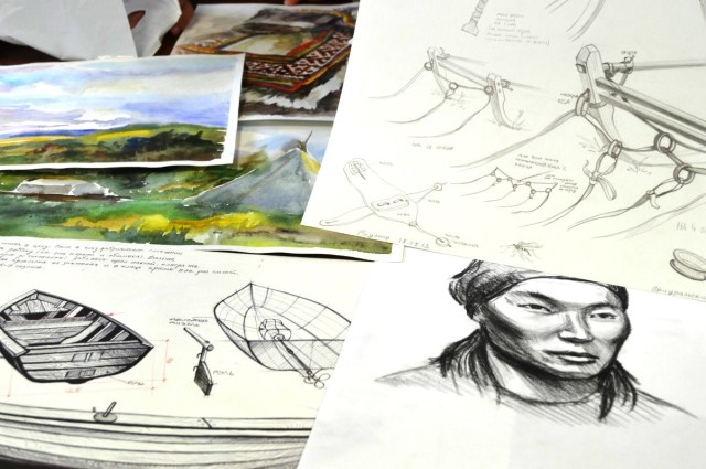 Preliminary results: observational drawings (Photo by L. Kelchina)