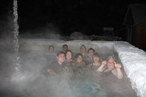 Minus 35 outside, and plus 35 in the water was a real treat for all the participants