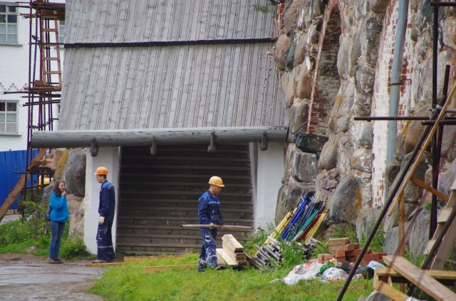 An attempt to catch for an interview one of the ever-busy construction workers